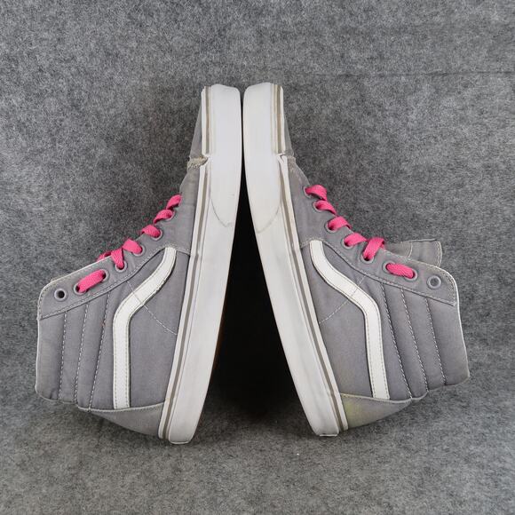 Vans Shoes Womens 9.5 Sk8 Hi Sneakers Casual High Top Trainer Skateboarding Grey - Picture 9 of 11
